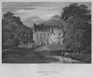 Borderland Prints: Traquair Castle, Peebleshire, 1814. Artist: John Greig