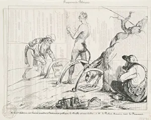 Traquenards politiques, 19th century. Creator: Honore Daumier