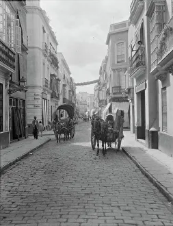 Mule Cart Prints: Travel views of Europe, between 1904 and 1938. Creator: Arnold Genthe