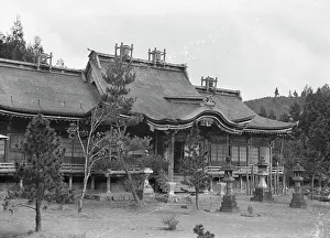 Stone Lantern Prints: Travel views of Japan and Korea, 1908. Creator: Arnold Genthe