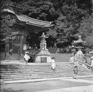 Carrying Pole Prints: Travel views of Japan and Korea, 1908. Creator: Arnold Genthe