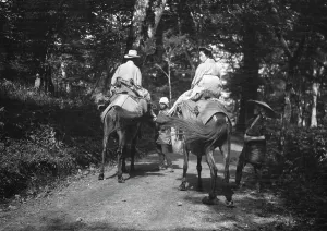 On Horseback Prints: Travel views of Japan and Korea, 1908. Creator: Arnold Genthe