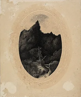 Bresdin Rodolphe Prints: The Traveler in the Mountains, 1870 / 79. Creator: Rodolphe Bresdin