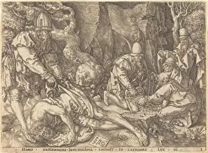Traveler among Thieves, 1554. Creator: Heinrich Aldegrever