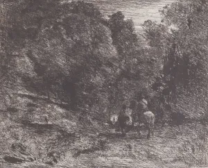 Two Travelers in a Forest (Le Cavalier en foret et le pieton), 1854