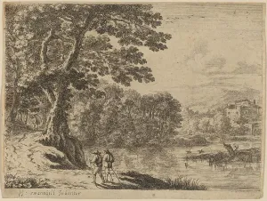 Swanevelt Herman Van Prints: Two Travelers and a Peddler. Creator: Unknown