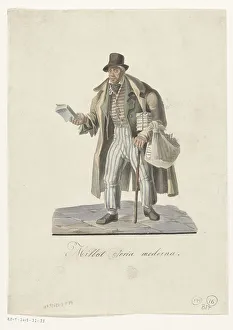 Bookseller Prints: Traveling bookseller, 1800-1899. Creator: Anon