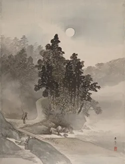 Album Lea Prints: Traveling by Moonlight, 1800. Creator: Gyokusho Kawabata