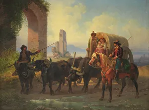 Farmers Prints: Travellers by Aqua Claudia, early 19th century. Creator: Alexander Lauréus