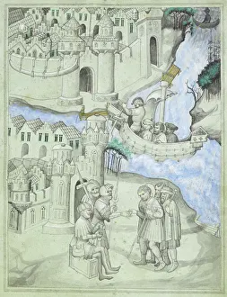 Duty Prints: Travellers in the Middle East, c1410-c1420. Creator: Master of the Mandeville Travels