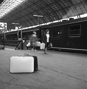 Blur Gallery: Travellers on a platform, Centraal Station, Amsterdam, Netherlands, 1963. Artist