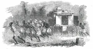 Wheels Prints: Travelling in India - Officers joining the Indian Army on Service, 1850. Creator: Smyth