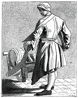 Handcart Prints: Travelling vinegar manufacturer, 1737-1742. Artist: Bouchardon