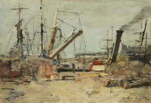 Boudin Collection: The Trawlers, 1885. Creator: Eugene Louis Boudin
