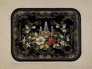 Board Prints: Tray, c. 1937. Creator: Grace Halpin