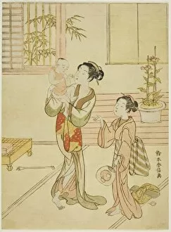Rose Gallery: The Treasure Child, c. 1768. Creator: Suzuki Harunobu