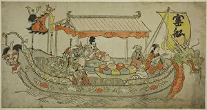 Figurehead Collection: The Treasure Ship, c. 1712. Creator: Furuyama Moromasa