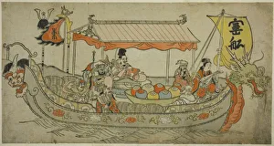Figurehead Prints: The Treasure Ship, c. 1712. Creator: Furuyama Moromasa