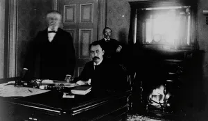 Bureaucracy Prints: Three Treasury Department employees in office