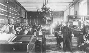 Treasury Dept. employees - Mr. Smith's room, between 1890 and 1950. Creator: Frances Benjamin Johnston