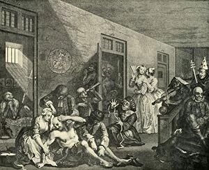 Bethlehem Hospital Gallery: Treatment of the Insane, 1733, (1925). Creator: William Hogarth