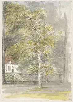 Tree in front of the fence of a country house, 1834-1911. Creator: Jozef Israels