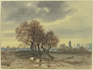 Distant Prints: Tree group at a river, c1840-1890. Creator: Carl Theodor Reiffenstein
