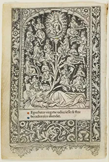 Letterpress Prints: The Tree of Jesse, from a book of hours, 1505/10. Creator: Thielmann Kerver