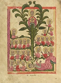 The Tree of Jesse; Gospel Book, 1583. Creator: Ghoukas