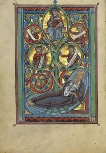 Jesse Prints: The Tree of Jesse; Psalter, about 1240-1250. Creator: Unknown