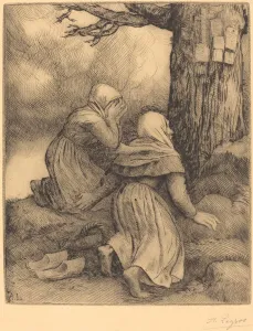 Salvation Prints: The Tree of Salvation (L arbe de salut). Creator: Alphonse Legros