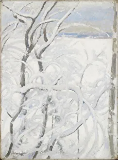 Snowy Prints: Tree in Winter, 1923. Creator: Pekka Halonen