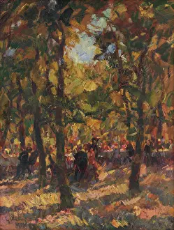 1928 Prints: Under the Trees, 1928. Creator: Gustav Mally