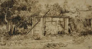 Trees and buildings. Creator: Pieter de With