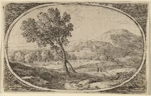 Two Trees with Crossed Trunks. Creator: Herman van Swanevelt