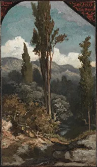 Three Trees: Italy, 1871. Creator: Elihu Vedder (American, 1836-1923)