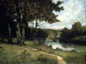 Serenity Prints: Trees Near a River, 1891. Artist: Edward Mitchell Bannister