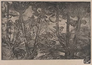 S And Xe9 Collection: Trees at Night, ca. 1894. Creator: Armand Seguin