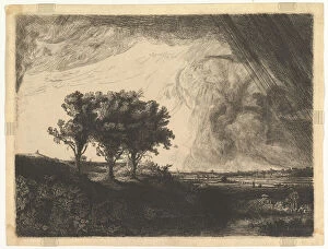 Capt Gallery: The Three Trees, after Rembrandt, 1758. Creator: William Baillie
