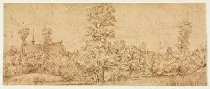 Attributed To Gallery: Trees before a Village, third quarter 17th century. Creator: Jan Lievens (Dutch, 1607-1674)