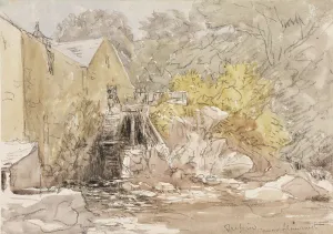 Water Mill Prints: Mill at Trefriw, Near Llanrwst, c1820s. Creator: David Cox the Elder
