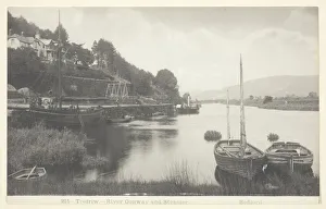 Playground Prints: Trefriw - River Conway and Steamer, 1860 / 94. Creator: Francis Bedford