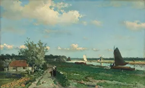 Weissenbruch Jan Hendrik Prints: The Trekvliet Shipping Canal near Rijswijk