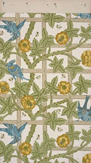 Trellis. Wallpaper, 1862. Creator: Morris, William (1834-1896)
