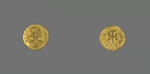 Arts Of The Ancient Mediterranean Collection: Tremissis (Coin) of Justinian II, 685-695. Creator: Unknown