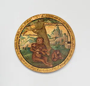 Trencher with a Scene from Aesops Fables, England, c. 1600. Creator: Unknown