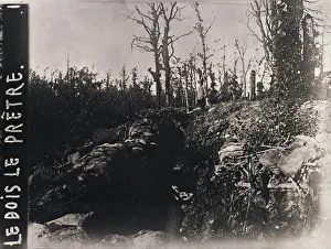 Lorraine Prints: Trenches, Bois-le-Pretre, Lorraine, northern France, c1914-c1918