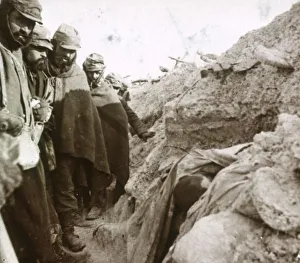 Trenches Prints: Trenches in the front line, Tahure, northern France, c1914-c1918