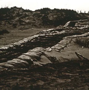 Nieuwpoort Prints: Trenches in the shelter of the dunes, Nieuwpoort, Flanders, Belgium, c1914-c1918