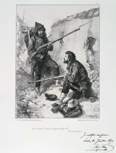 In the trenches, Siege of Paris, Franco-Prussian War, 1870-1871 (1871). Artist: Auguste Bry In the trenches, Siege of Paris, Franco-Prussian War, 1870-1871 (1871). Artist: Auguste Bry